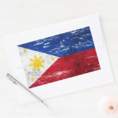 Sticker Rectangulaire Drapeau philippin soufflé et porté (Enveloppe)