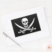Sticker Rectangulaire Drapeau pirate (Enveloppe)