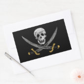 Sticker Rectangulaire Drapeau pirate Jolly roger du capitaine Jack Rackh (Enveloppe)