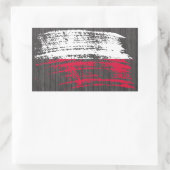 Sticker Rectangulaire Drapeau polonais cool (Sac)