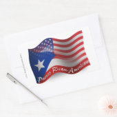 Sticker Rectangulaire drapeau portoricain-américain (Enveloppe)