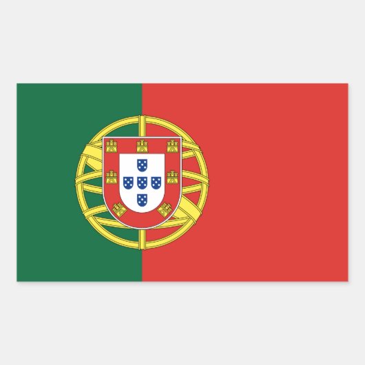 Sticker Rectangulaire Drapeau portugais (Devant)