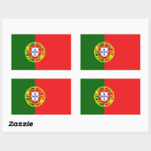 Sticker Rectangulaire Drapeau portugais (Feuille)