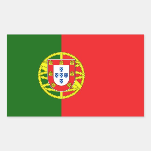 Sticker Rectangulaire Drapeau portugais (Devant)