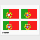 Sticker Rectangulaire Drapeau portugais (Feuille)