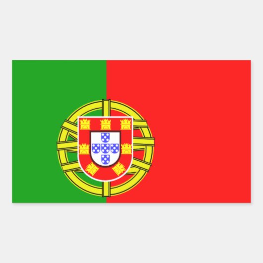 Sticker Rectangulaire Drapeau portugais (Devant)