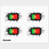 Sticker Rectangulaire Drapeau Portugal (Feuille)