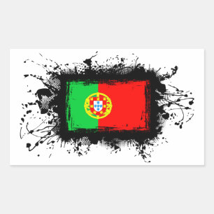 Sticker Rectangulaire Drapeau Portugal