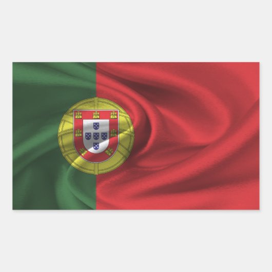 Sticker Rectangulaire Drapeau Portugal (Devant)
