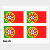 Sticker Rectangulaire Drapeau Portugal (Feuille)