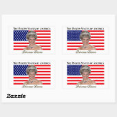 Sticker Rectangulaire Drapeau Princess Diana USA (Feuille)