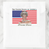 Sticker Rectangulaire Drapeau Princess Diana USA (Sac)