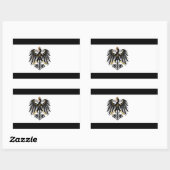 Sticker Rectangulaire Drapeau prussien (Feuille)