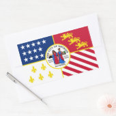 Sticker Rectangulaire Drapeau QUATRE Détroit (Enveloppe)