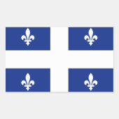 Sticker Rectangulaire Drapeau "Québec" (Devant)
