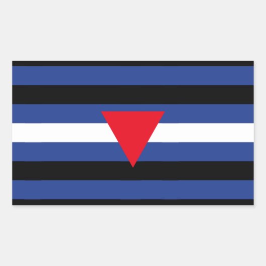 Sticker Rectangulaire Drapeau Queer Pride en cuir (Devant)