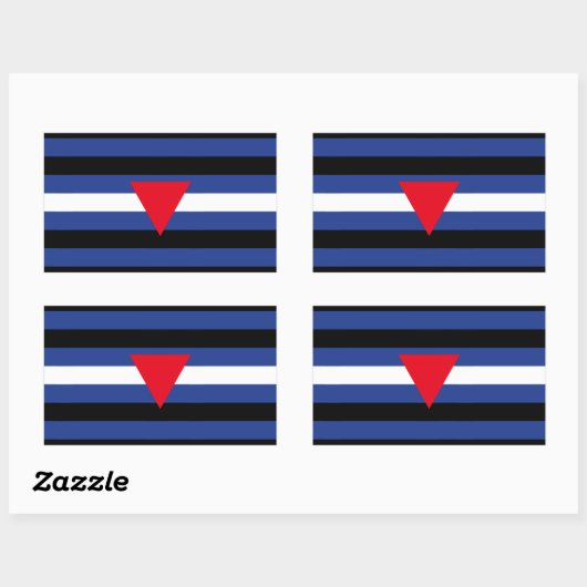 Sticker Rectangulaire Drapeau Queer Pride en cuir (Feuille)