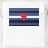 Sticker Rectangulaire Drapeau Queer Pride en cuir (Sac)