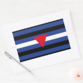 Sticker Rectangulaire Drapeau Queer Pride en cuir (Enveloppe)