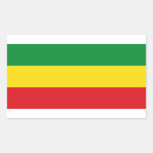 Sticker Rectangulaire Drapeau rastafari éthiopien Rasta