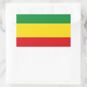 Sticker Rectangulaire Drapeau rastafarien Rasta Ethiopie (Sac)