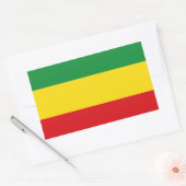 Sticker Rectangulaire Drapeau rastafarien Rasta Ethiopie (Enveloppe)