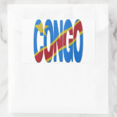 Sticker Rectangulaire drapeau RD Congo (Sac)