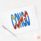 Sticker Rectangulaire drapeau RD Congo (Enveloppe)