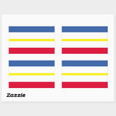 Sticker Rectangulaire Drapeau rectangulaire Mecklembourg-Poméranie occid (Feuille)