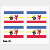 Sticker Rectangulaire Drapeau rectangulaire Mecklembourg-Poméranie occid (Feuille)