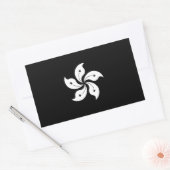 Sticker Rectangulaire Drapeau régional de la fleur d'orchidée noire de H (Enveloppe)