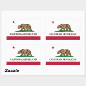 Sticker Rectangulaire Drapeau républicain de Californie (Feuille)