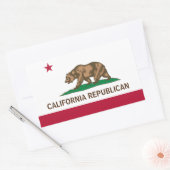 Sticker Rectangulaire Drapeau républicain de Californie (Enveloppe)