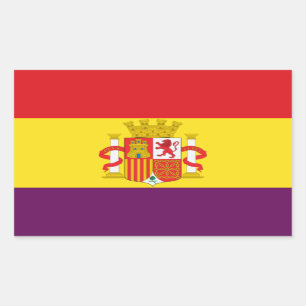 Sticker Rectangulaire Drapeau républicain espagnol - Bandera República