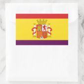 Sticker Rectangulaire Drapeau républicain espagnol - Bandera República E (Sac)