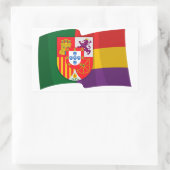Sticker Rectangulaire Drapeau République Ibérienne (Sac)