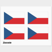 Sticker Rectangulaire Drapeau République tchèque (Feuille)