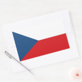 Sticker Rectangulaire Drapeau République tchèque (Enveloppe)