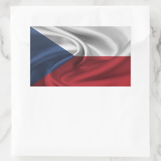 Sticker Rectangulaire Drapeau République tchèque (Sac)