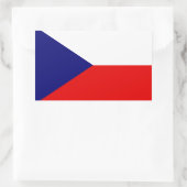 Sticker Rectangulaire Drapeau République tchèque (Sac)