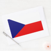 Sticker Rectangulaire Drapeau République tchèque (Enveloppe)