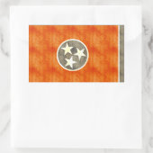 Sticker Rectangulaire Drapeau rétro Vintage du Tennessee (Sac)