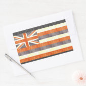 Sticker Rectangulaire Drapeau rétro Vintage Hawaii (Enveloppe)