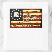 Sticker Rectangulaire Drapeau révolutionnaire américain ! (Sac)