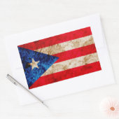Sticker Rectangulaire Drapeau robuste de Porto Rico (Enveloppe)