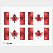 Sticker Rectangulaire Drapeau rouge du Canada (Feuille)