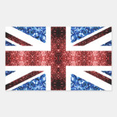 Sticker Rectangulaire Drapeau rouge et bleu parties scintillant étincela (Devant)