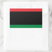 Sticker Rectangulaire Drapeau rouge noir et vert (Sac)