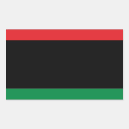 Sticker Rectangulaire Drapeau rouge noir et vert (Devant)