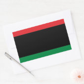 Sticker Rectangulaire Drapeau rouge noir et vert (Enveloppe)